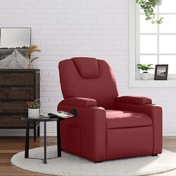 Maison Chic Fauteuil inclinable,Fauteuil luxe de relaxation Rouge bordeaux Similicuir -MN58819