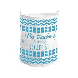 Sudtrading Panier à linge "Pas touche à mes jouets" - 40 x 50cm - blanc