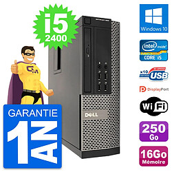 PC Dell OptiPlex 990 SFF Intel i5-2400 RAM 16Go Disque Dur 250Go Windows 10 Wifi - Occasion