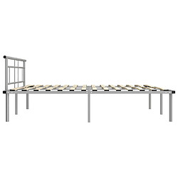 Avis vidaXL Cadre de lit sans matelas gris métal 180x200 cm