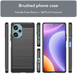 Htdmobiles Coque pour Xiaomi Poco F5 5G / Redmi Note 12 Turbo - housse etui silicone gel carbone + film ecran - NOIR