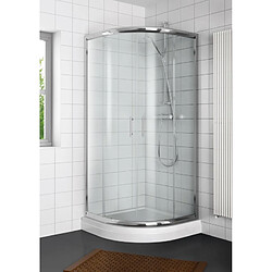 Receveur de douche acrylique quadrant RIHO DAVOS 285 100x100x4,5 cm avec pieds et tablier