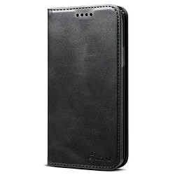 Wewoo Coque Etui à rabat en cuir de mollet Suteni porte-cartes et pour iPhone 11 Pro Noir