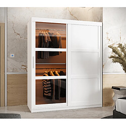 Abiks Meble Armoire Dome 3 à Portes Coulissantes 200/150/62 2 Portes (blanc)