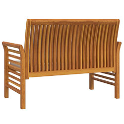 Acheter Helloshop26 Banc de jardin meuble de patio d'extérieur terrasse canapé avec coussins blanc crème 120 x 60 x 81 cm bois d'acacia solide 02_0011117