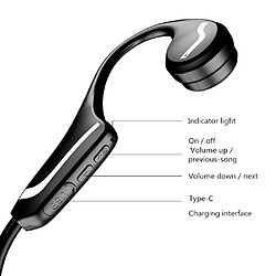 Avis Universal Pour Huawei Xiaomi casque sans fil conduction osseuse Bluetooth 5.0 casque anti-transpiration lumière sport stéréo deux mains casque gratuit | casque Bluetooth