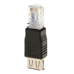 RJ45 Mâle à USB Femelle Adaptateur Convertisseur Prise De ROuteur Réseau Connectivité LAN Prise Jack Ethernet RJ45 Porte Fente