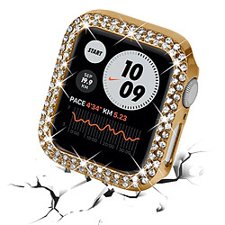 Coque en TPU décor strass, anti-rayures, or pour votre Apple Watch Series 6/5/4/SE 44mm