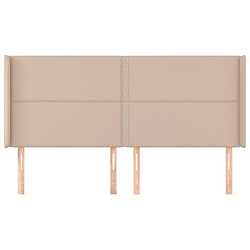 Avis Maison Chic Tête de lit moderne avec oreilles pour chambre - Décoration de lit Cappuccino 203x16x118/128 cm -MN40282