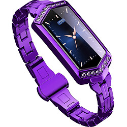 Wewoo Bracelet connecté B78 0,96 pouces IPS écran couleur IP67 Étanche Smart Watch Braceletrappel de message de soutien / moniteur de fréquence cardiaque / Oxymètre / surveillance de la pression artérielle / du sommeil Violet