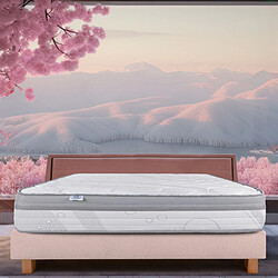 LUXURY LITERIE Matelas Prestigelux, 26cm, mousse haute densité, ferme, indépendance du couchage, face été/hiver, 140x200cm