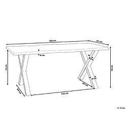 Avis Beliani Table en bois 180 x 95 cm marron/noir BROOKE