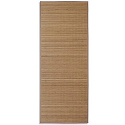 vidaXL Tapis en bambou marron à latte rectangulaire 80 x 200 cm