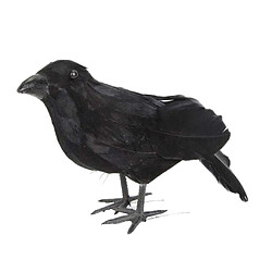 Halloween noir corbeau réaliste fait à la main artificielle plumes corbeau accessoires Photo oiseaux modèle corbeau décor extérieur intérieur