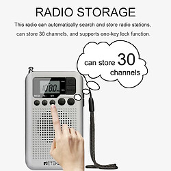 Universal Radio FM/AM portative avec écran LCD, haut-parleur réglé numériquement, prise casque et support horloge(blanche) pas cher