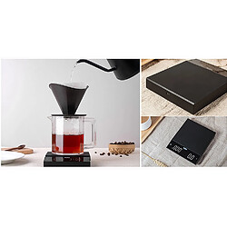 Acheter Universal Échelle de café avec balance numérique intelligente Bluetooth Verser du café Balance de café électronique goutte à goutte avec minuterie(Le noir)