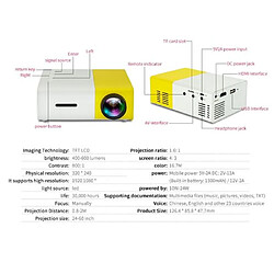 Acheter YG300 1080P Videoprojecteur USB HDMI AV SD Mini Portable HD LED