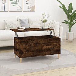 Maison Chic Tabls basse,Table Console pour salon Chêne fumé 90x44,5x45 cm Bois d'ingénierie -MN13736