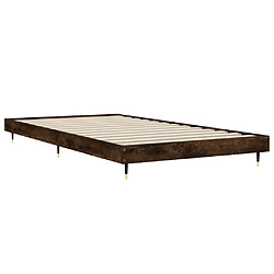 Acheter vidaXL Cadre de lit sans matelas chêne fumé 100x200 cm bois ingénierie