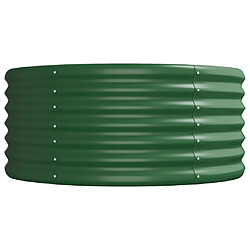 Avis vidaXL Lit surélevé de jardin Acier enduit de poudre 368x80x36 cm Vert