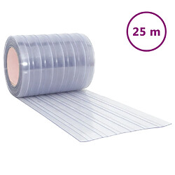 vidaXL Rideau de porte transparent 300 mmx2,6 mm 25 m PVC