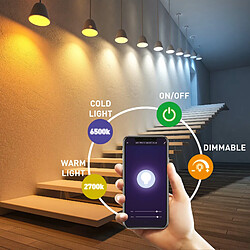 Tellur WiFi Smart Bulb E27, 9W, blanc/chaud, variateur