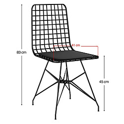 Concept Usine Ensemble repas table et chaises industriel bois et noir SQUARE pas cher