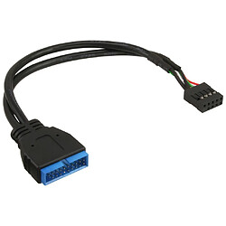 Câble adaptateur InLine® USB 2.0 à 3.0 interne carte mère USB 2.0 vers USB 3.0 0,3 m