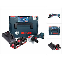 Bosch GWX 18V-7 Professional Meuleuse angulaire sans fil 125mm Brushless X-LOCK 18V + 2x Batteries 5,0 Ah + Chargeur + Coffret