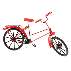 Avis 1:10 vintage moulé sous pression vélo modèle artisanat décoratif vélo jouet - rouge