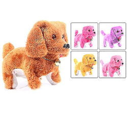 Universal Électrique mignon moelleuse légère les yeux LED - Walking Barking Puppy Kids Toy Plusha