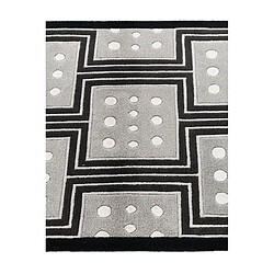 Vidal Tapis de couloir en laine 297x79 noir Darya pas cher