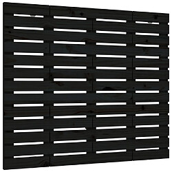 vidaXL Tête de lit murale Noir 106x3x91,5 cm Bois massif de pin