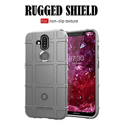 Wewoo Coque Housse en silicone à couverture totale pour de protection antichoc pour Nokia 7.1 Plus / X7 (Gris)