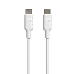 Muvit Câble USB-C vers USB-C Charge et Synchronisation 3A 1,2m Blanc