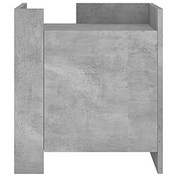 Avis vidaXL Table de chevet gris béton 45x50x50 cm bois d’ingénierie