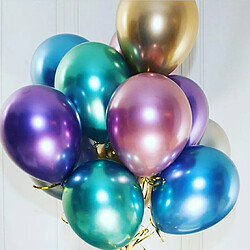 Avis Wewoo 50 PCS 12 pouces Brillant Métal Perle Latex Ballons Couleur Métallique Gonflable Air Ball Anniversaire Fête Décor (Argent)