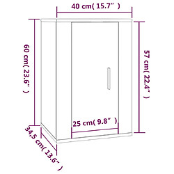 vidaXL Ensemble de meubles TV 2 pcs blanc brillant bois d'ingénierie pas cher