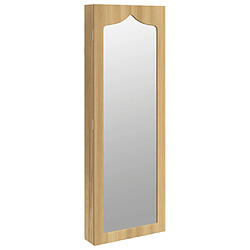 vidaXL Armoire à bijoux avec miroir murale 37,5x10x106 cm