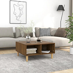 vidaXL Table basse chêne marron 60x60x30 cm bois d'ingénierie