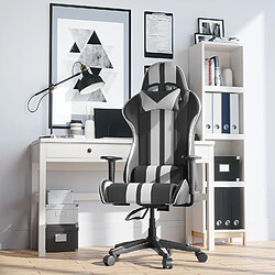 Fauteuil Gamer - BIGZZIA Chaise Gaming Ergonomique - Siège Gamer avec appui-tête et oreiller lombaires - Inclinable 90 °-135 ° -Noir et Blanc