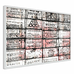 Paris Prix Affiche Murale Encadrée Wine History 30 x 20 cm Blanc