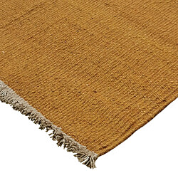 Avis Thedecofactory ESSENCE - Tapis en jute et coton avec franges ocre 120x170