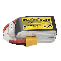 Batterie Lipo Tattu R-Line Version 4.0 - 850mAh 14.8V 130C 4S1P Prise XT60