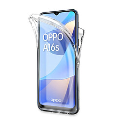 Visiodirect Coque 360 degré pour Oppo A16/A16S 6,52" - Coque protection intégrale transparente Avant et arrièrs - Antichoc