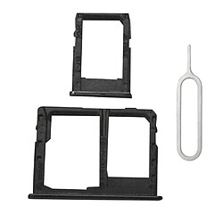 Avis Double support carte Sim / SD + plateau pour Samsung Galaxy J610 J6 Plus noir