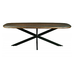 Moloo SKAGEN-Table à manger Ovale 6/8 p, L.210 cm, Manguier teinté noyer