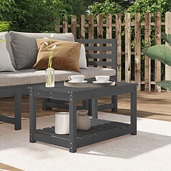 vidaXL Table de jardin gris 82,5x50,5x45 cm bois massif de pin