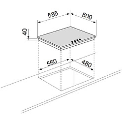 Avis GLEM - Table Cuisson Gaz GT64IX (GT 64 IX) Inox