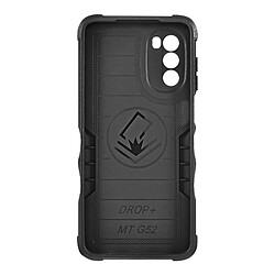 Avizar Coque Hybride Motorola Moto G52 et G82 avec Coins renforcés Antidérapante Noir